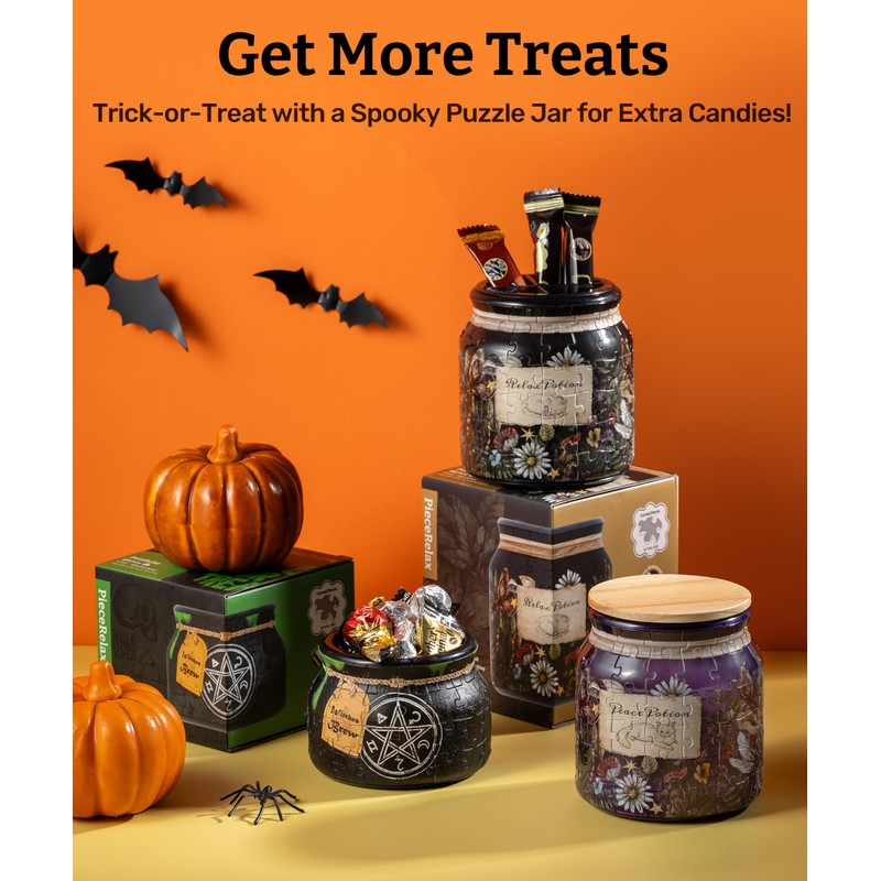 PieceRelax 3D Puzzle Jar 96 Plastic Pieces for Adults -