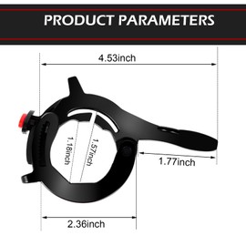 GRANDI Motorcycle Throttle Assist, Wear-resistant Labor-saving Cruise Control Clamp, Long-ride Hand Relief Accessory, Universal for Most Motorcycle Throttle Accessories (Black)