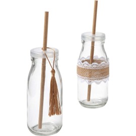 folia Kraft 12510 Paper Straws, Approx. 19.7 cm Long, Diameter 6 mm, 25 Plain Paper Straws, Eco-Friendly, Food Safe, for Drinking, Crafts and Decorating