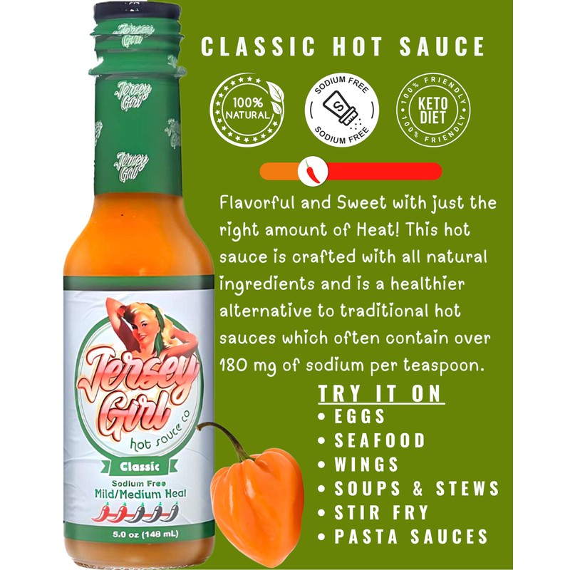 Jersey Girl Hot Sauce Co No Sodium/Salt Free - All