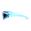 SA106 Womens Rhinestone Polarized Oval Fit Over Sunglasses Blue