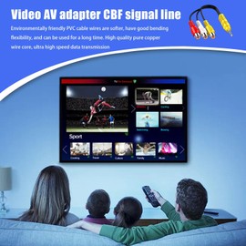 AV Adapter Cable,3.5mm Male to 3RCA Female Video AV Adapter Cables - Conversion Adaptor for Video Output, Fit TVs, Music or Movie Sound