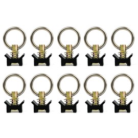 VanEssential Venture L-Track Spring Loaded Adjustable Tie Down Ring - Black - 10 pcs