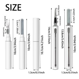 Gokbuy 2pcs Airpod Cleaner Kit, Multi-Function Cleaner Kit for Airpods Bluetooth Camera Earphone Computer (White)