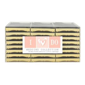 MCS Wedding Photo Frame/Placecard Holder, 69042, 24-Pack, Glitter Gold