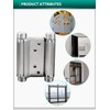 2 Pairs (4Pcs) of 3" Stainless Steel Cafe Saloon Door