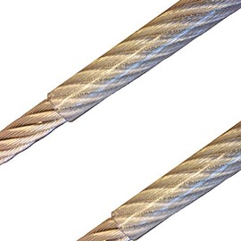 Stainless Steel Wire Rope 7 x 7-4 mm/5 mm PVC Transparent Coated V4A Stainless Steel Wire Rope Railing Rope 10 m
