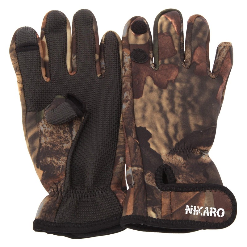 Nikaro Neoprene Camo Glove for Paintballing Fishing Photographing Outdoor Activities