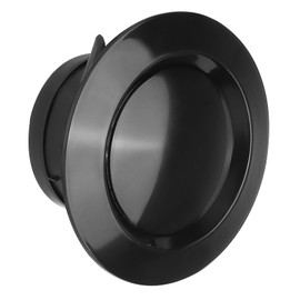 PATIKIL 4 Inch Round Air Vent, 1Pcs ABS Adjustable Soffit Exhaust Vent Cover Ceiling Wall Air Diffuser for Home Living Room Kitchen Office Inline Duct Fan Outlet, Black
