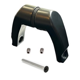 Top Hardware Stainless Steel 316 Mid-Post for Extra Length Ladder Style Pulls 1-1/4"OD Round Handle for Offset Style, Matt Black Finish (One Piece HF-032B)