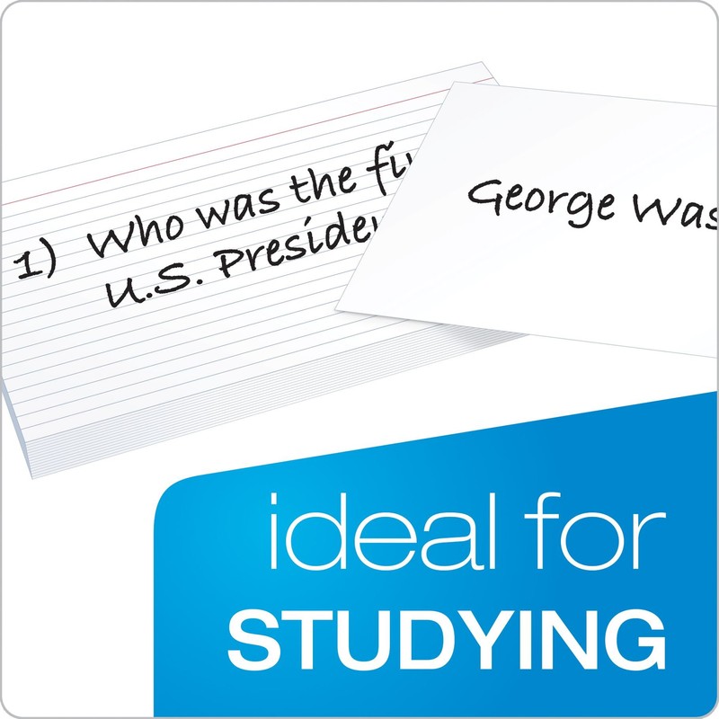 Oxford Ruled Index Cards, 5" x 8", White, 100/Pack (51)