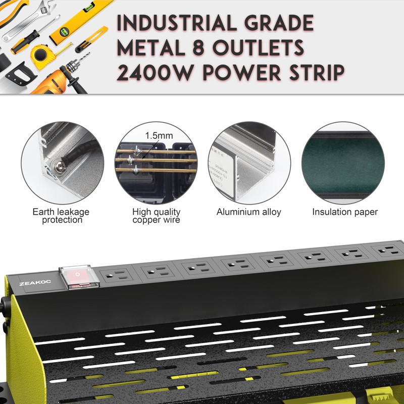 ZEAKOC Power Tool Organizer with Charging Station, 4 Layers Drill