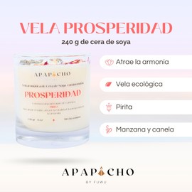 Fuwu, velas aromaticas relajantes de cera de soya con cuarzos naturales, velas decorativas hechas a mano con hierbas de olor, aromatizantes para hogar, velas aromaticas (Manzana con canela)