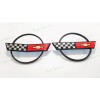 AUTO Black Red Front Nose Hood Rear Gas Lid Cross