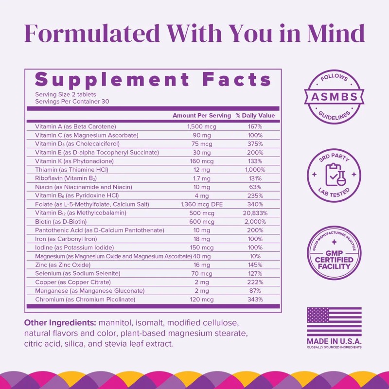 Barimelts Multivitamínico Bariátrico - 60 Tabletas