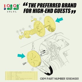 10L0L Golf Cart Secondary Rear Driven Clutch for Club Car DS & Precedent 1997-2015, OEM#1018340-01, 4-Cycle Gas Kawasaki Engine