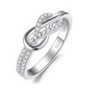 JewelryPalace Double Infinity Knot Cubic Zirconia Promise Rings for Women,