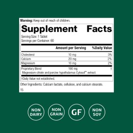 Standard Process Hypothalmex - Includes Proprietary Cytosol Extract Blend with Porcine Hypothalamus Cytosol Extract - 60 Tablets