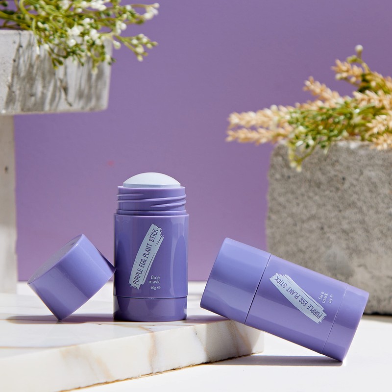 GLAMZA® Egg Plant Facial Mask Cleanses Aubergine Mask Deep Cleansing