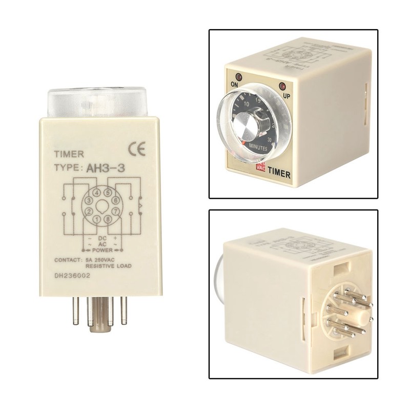 220VAC 30Minutes Power On Delay Timer Time Relay AH3-3(30M)