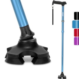 REHAND Walking Cane for Men & Women - Foldable, Adjustable, Lightweight, Self Standing Pivot Walking Cane, Soft Handle Grip, with Travel Bag, Walking Sticks for Seniors & Adults