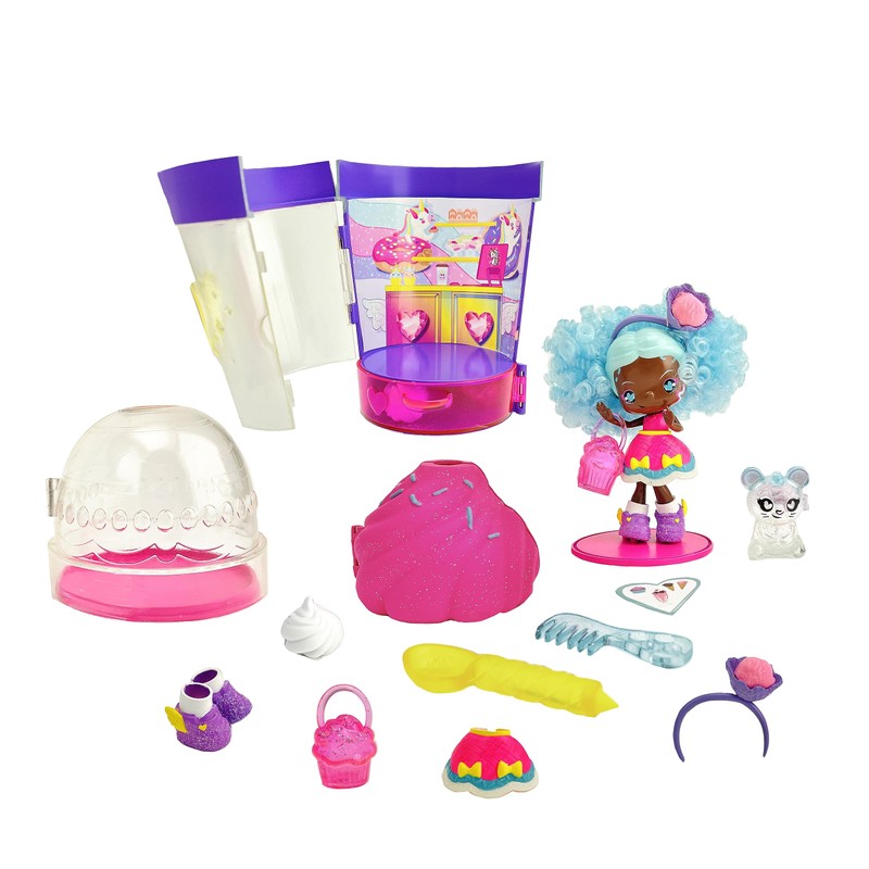 Sugar Surprise Collectible Dolls, 10 Surprise Pieces, Reusable Fluff &