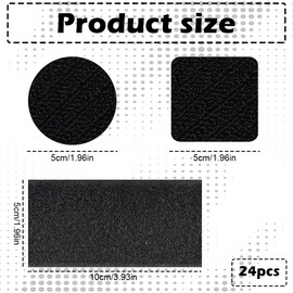 24 Pairs Rug Grips, Double-Sided Anti-Curl Carpet Clips for Carpeted Floors, Washable & Reusable 5cm x 5cm Rug Holders, Ideal for Various Carpets