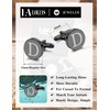 LOLIAS Cuff Links Mens Accessories Jewelry Classic Initial Cufflinks with
