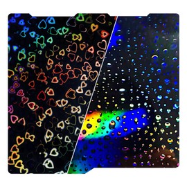 TMYPN 256x268mm Sweetheart + Waterdrop Build Plate for Anycubic Kobra 3 Combo 3D Printer, 3D Printer Spring Steel Plate for Anycubic Kobra 3 Combo