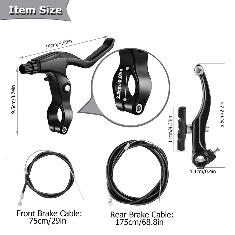 Hmfmdy Bicycle Brake Kit Brake Kit for Most Bikes, Mountain