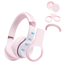 【3 in 1】 Solo 4 Silicone Case Cover,Anti-Scratch Headband Cover/Ear Pad Cover/Shell Cover for Beats Solo 4 Headphone,Solo4 Soft Silicone Protector Accessories(Pink)