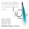 Xubbwov Bucktail Teasers 6/0 Hooks 6 pcs 2 Color (Green