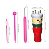 SUPVOX Knitting Doll Making Kit 4 Pcs Wooden Puppets 12