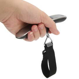 Digital Luggage Scale, Travel Weight Scale, Hanging Baggage Scale with Backlit LCD Display, Portable Suitcase Weighing Scale with Hook, 110lb/50kg Capacity