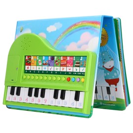 Piano Toy Book Educational Recording Function Kids Gift Toddler Musical Toy with Light Keys for 3 Years Old Above