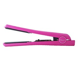 ISO Beauty Spectrum Pro Flat Iron Hair Straightener 100% Solid Ceramic 1.25" Plates, Far Infrared Technology and Adjustable Temperature 140-450F (Pink)