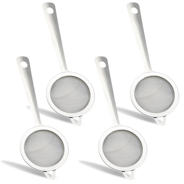 Wjelet 4 Pcs Mini Sieve, Stainless Steel Tea Strainer with