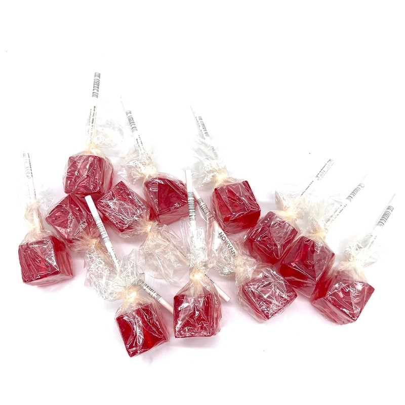PKM Candies - 12 CT OLD FASHIONED SQUARE Cube Lollipop