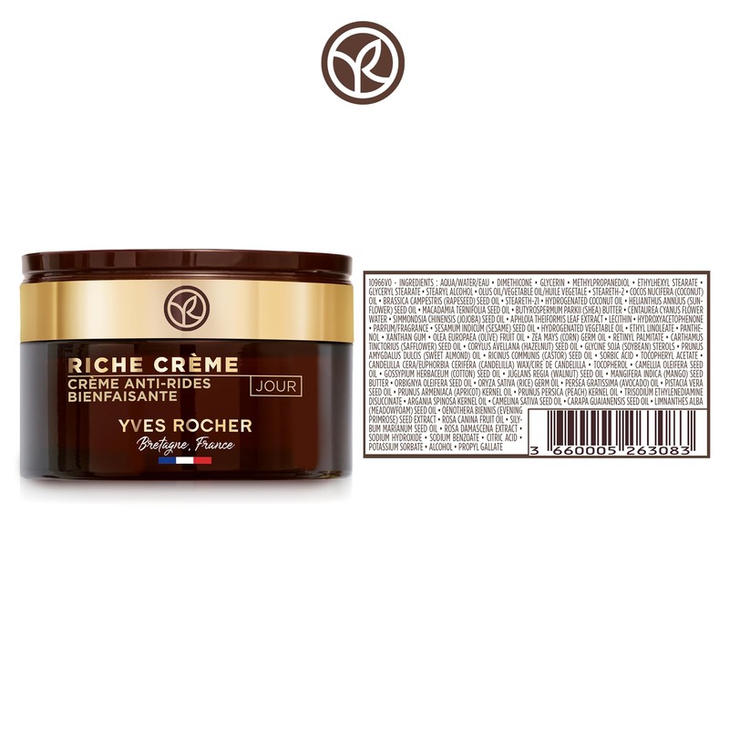Yves Rocher Face Moisturizer Riche Crème Comforting Day Cream for