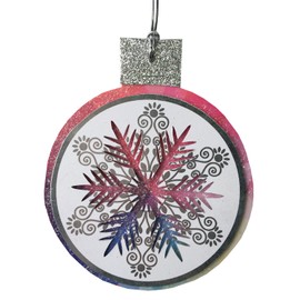 Jillson Roberts 6-Count Cardornament Hanging Christmas Cards with Envelopes Available in 12 Designs, Sparkling Snowflake