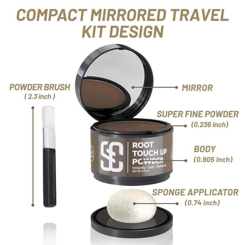 SOVONCARE Instantly Hairline Powder, Hairline Shadow Gray Coverage for Thinning