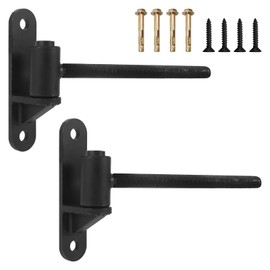 2 Pack 8'' J Bolt Gate Hinge, Wall Mount Gate Hinges for Wooden Fence Metal Gate, Heavy Duty Carbon Steel Farm Gate Hinge with Screws