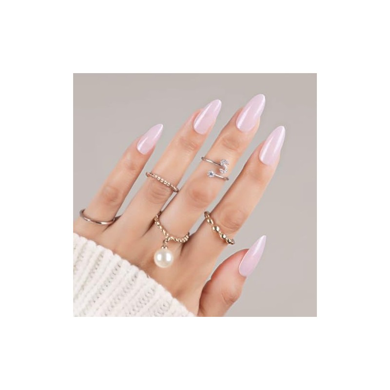 CloudTrip 30 uñas postizas de almendra - Uñas de gel