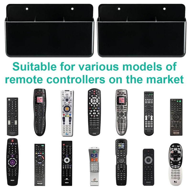JOAASU 2 Pack Remote Control Holder Wall Mounted, 3 Slot