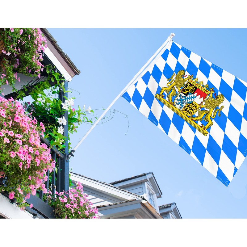 3×5 FT German Bavaria Lion Flag, Large 100D Germany Bayerisch