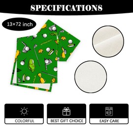 Golf Table Runner Golf Sport Table Cover Golf Birthday Party Decorations for Home Party
