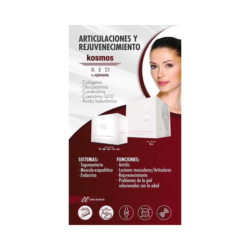 Kosmos Red Sabor Frutos Rojos 24 Sobres Juventud Kromasol