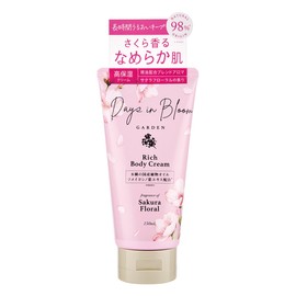 Days Inn Bloom Garden Body Cream, 5.3 fl oz (150 ml), Sakura Floral (Cherry Blossoms, Cherry Blossoms, Full Body, Long Time Moisturizing, Made in Japan)