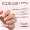Hrnsnails Nude Press On Nails Short Square Press On Nails,