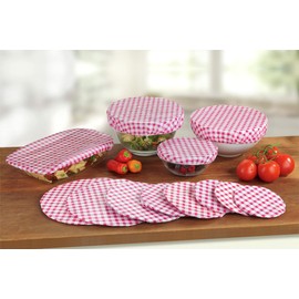 Maximex Pot Cover Set Karo Klassik 12 Pieces Polyethylene Red